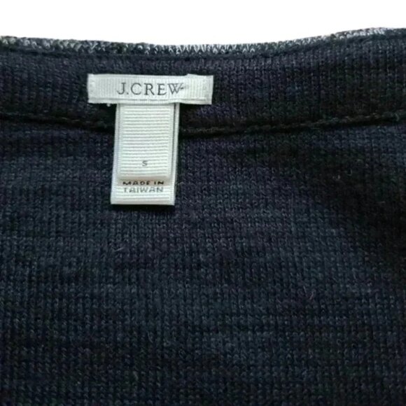 J Crew Jaspe Sweater Scoopneck Popover Top Black Grey Melange Women's size Small - Picture 8 of 12